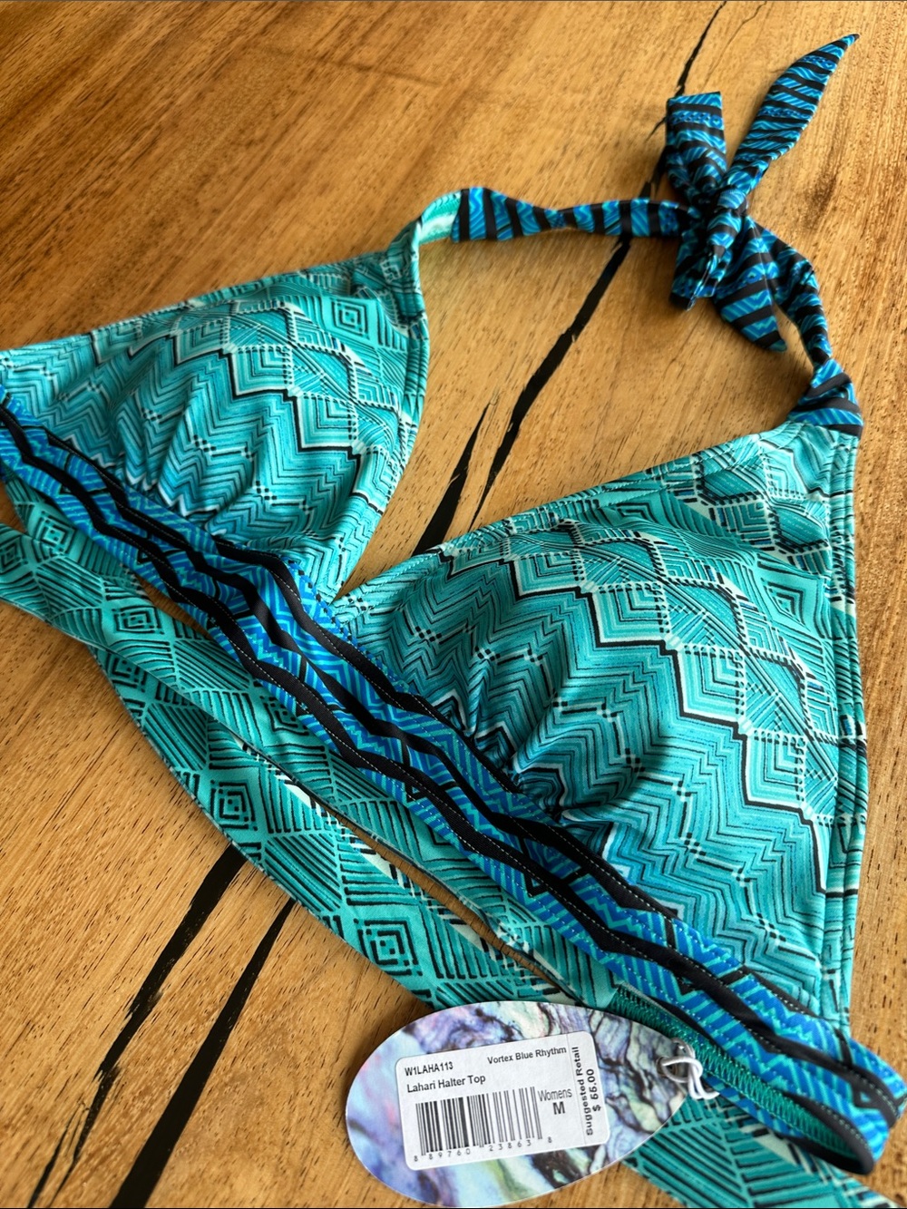 NWT Prana Lahari Bikini Top in Vortex Blue - Medium